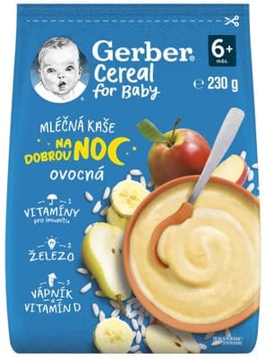 Gerber Cereal mléčná kaše ovocná  Dobrou noc