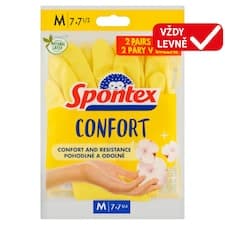 Spontex Confort rukavice M 7 - 7 ½ 2 páry