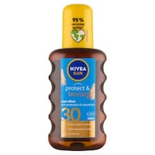 Nivea Sun Protect & Bronze Olej na opalování ve spreji podporující zhnědnutí OF 30 200ml
