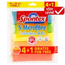 Spontex Hadříky z mikrovlákna XXL 4+1 ks
