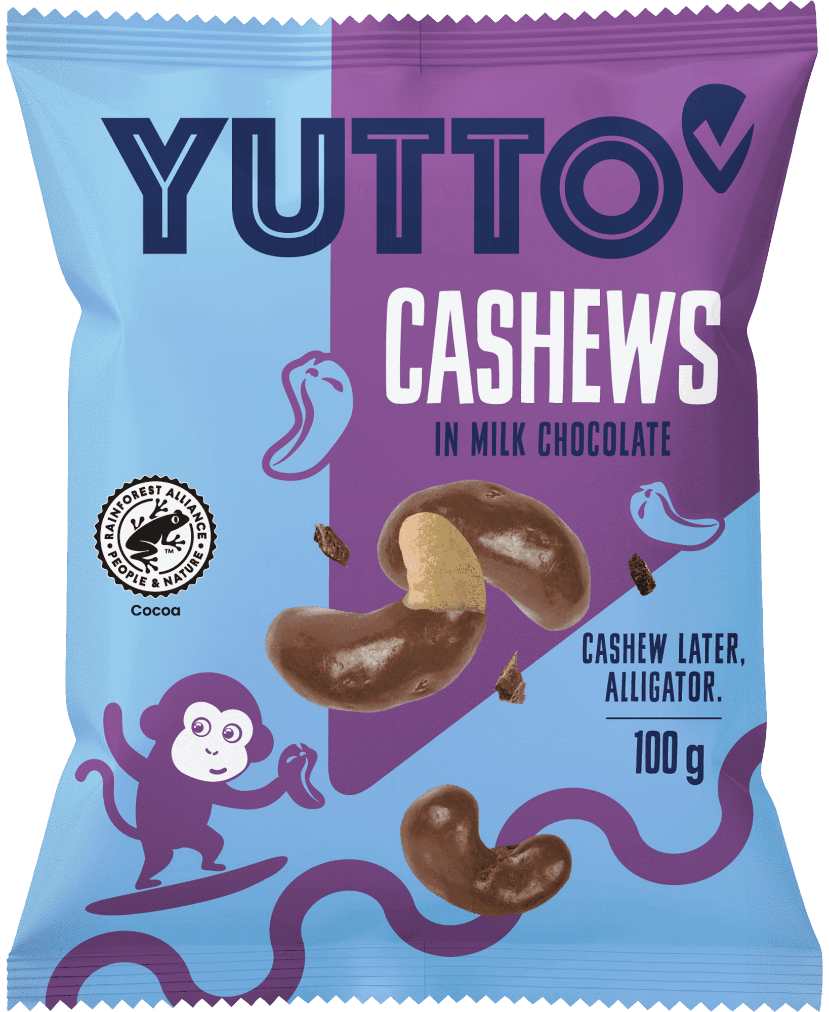 Yutto Kešu v mléčné čokoládě 100 g