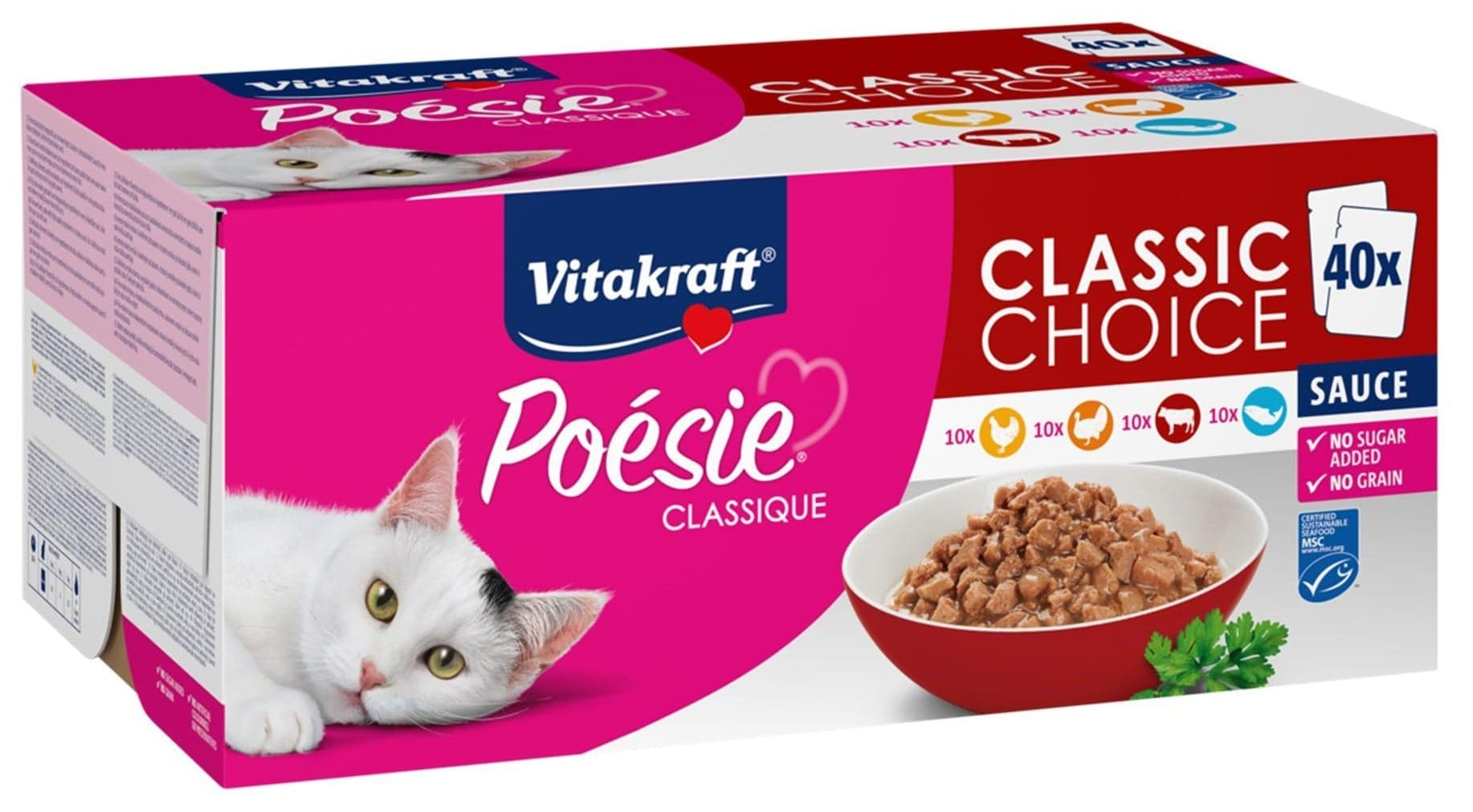 Vitakraft Poésie Classique Big Pack kapsičky pro dospělé kočky 40×85 g