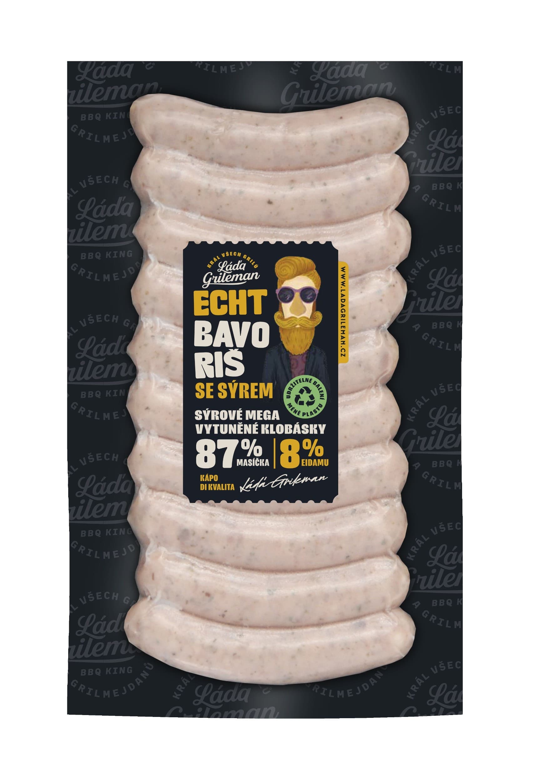 Láďa Grileman ECHT BAVORIŠ SE SÝREM 220g