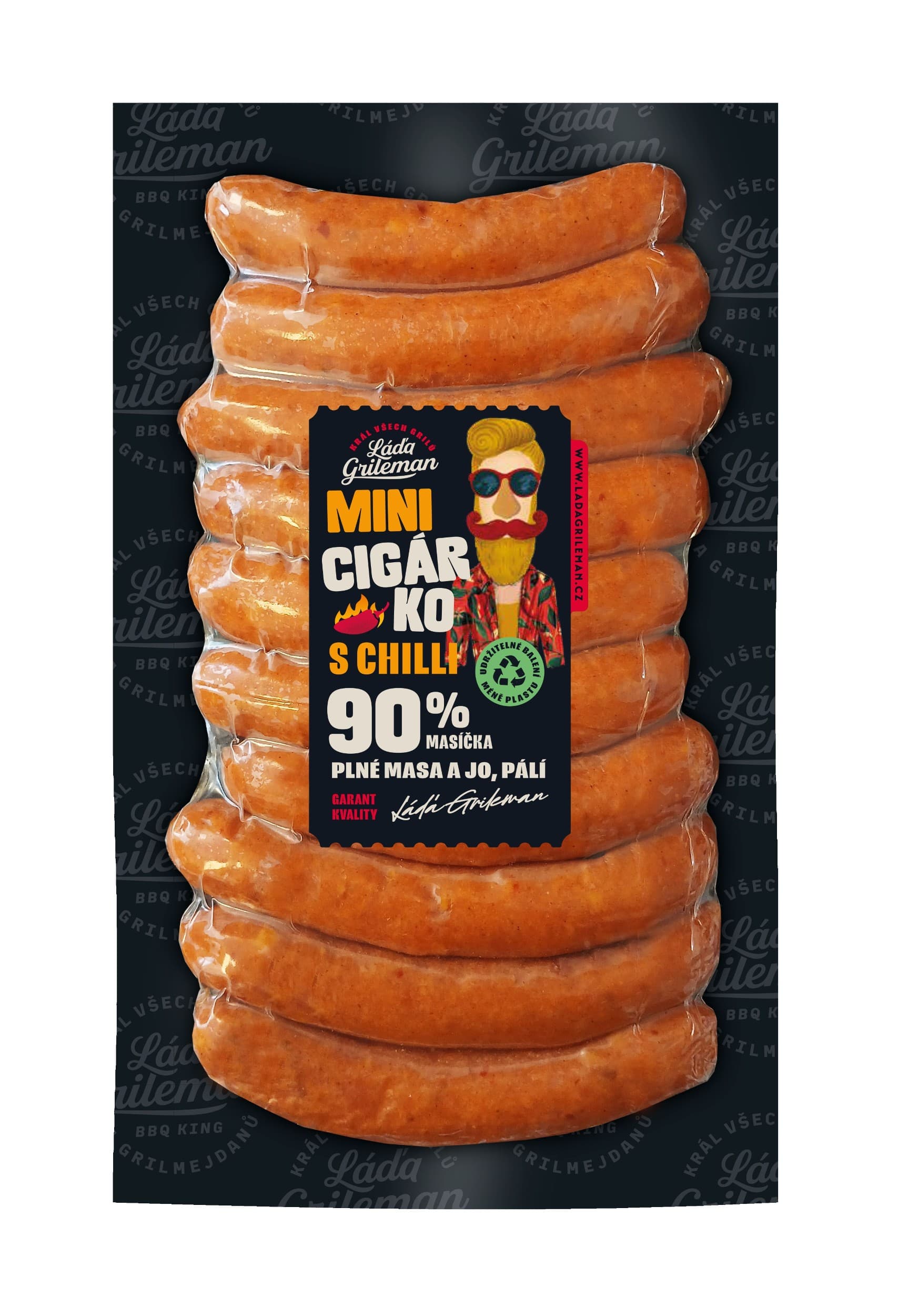 Láďa Grileman MINI CIGÁRKO S CHILLI 220g