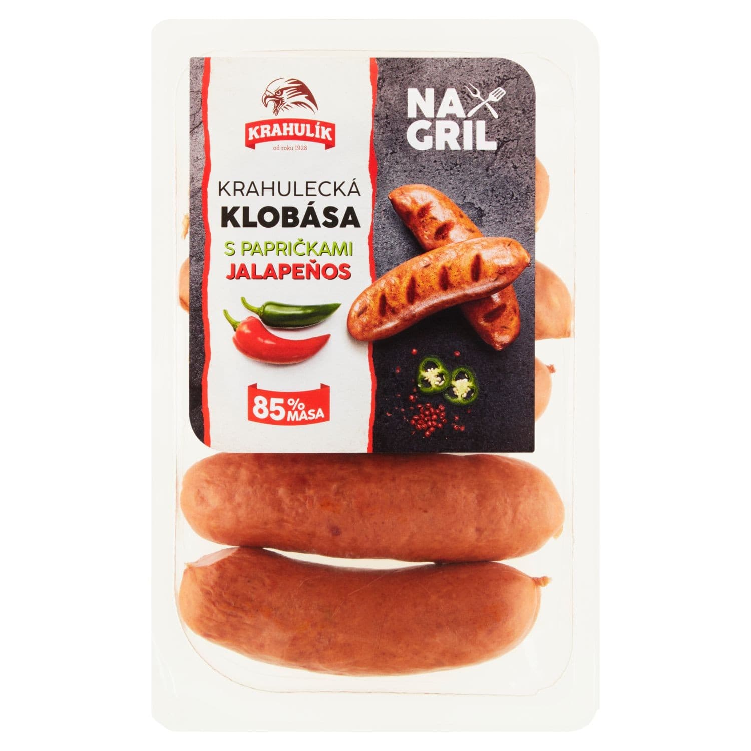 Krahulík Krahulecká klobása s papričkami jalapeños 350g