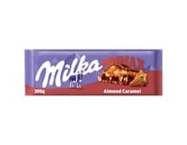 Milka Mmmax Almond Caramel mléčná čokoláda a mandle 300 g