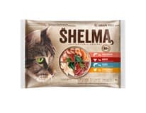 SHELMA Kapsička pro kočky maso/ryba 4 x 85 g