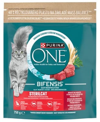 Purina ONE Bifensis Sterilised granule pro kočky, hovězí