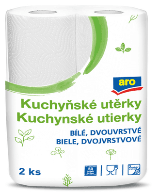 ARO Kuchyňské utěrky 2vrstvé 2 Role