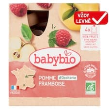 Babybio Bio ovocné kapsičky jablko malina 4 x 90g (360g)