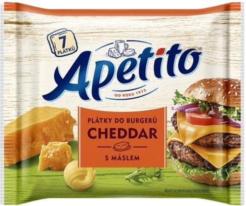 Apetito Cheddar plátky do burgerů 130 g
