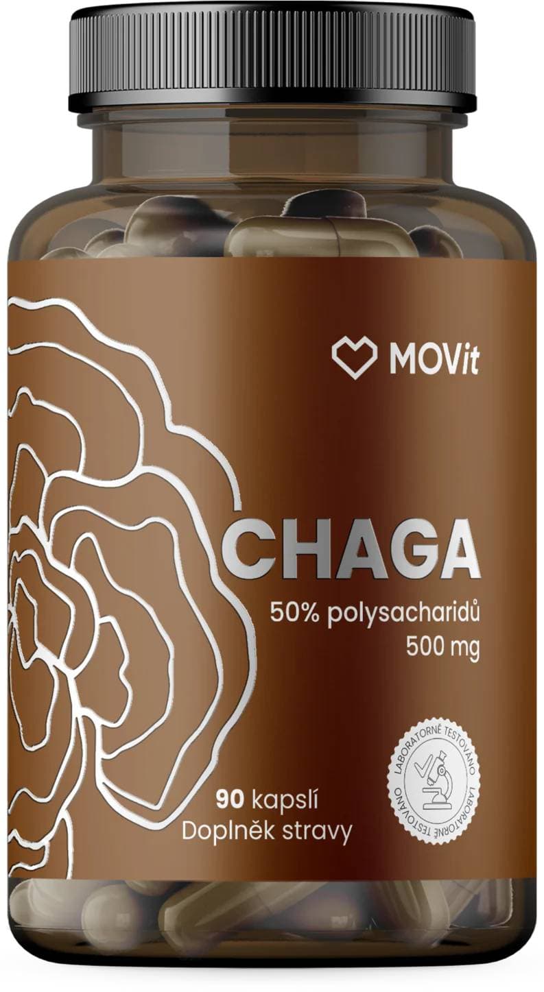 MOVit Chaga 50% polysacharidů 500mg cps.90 90 ks