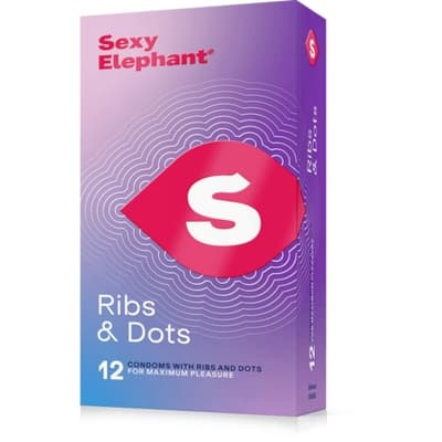 Sexy Elephant kondomy Ribbs&Dots
