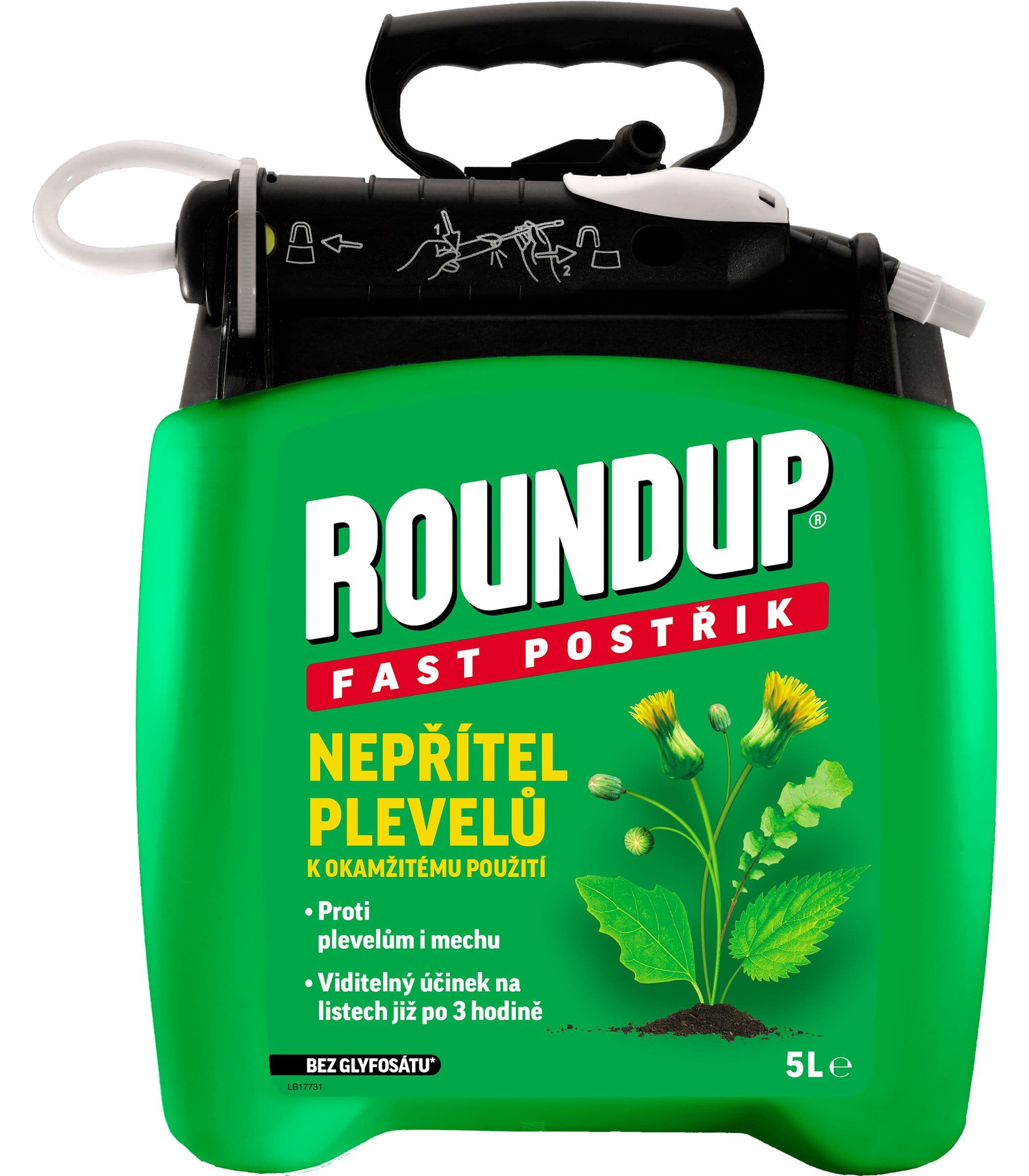 Roundup Fast Pump and Go proti plevelu 5 l