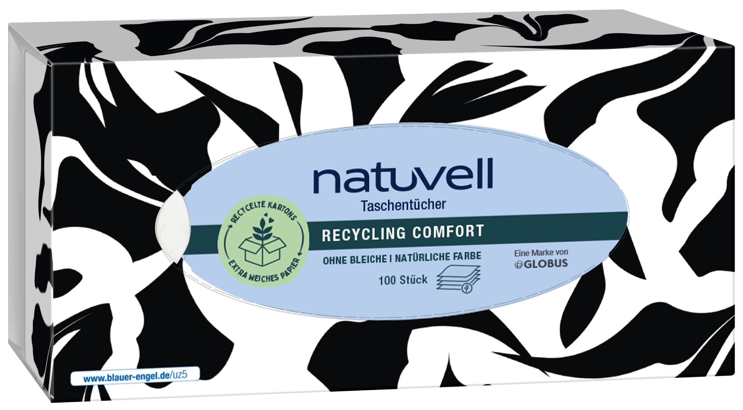 Natuvell kosmetické kapesníky 4vrstvé 100 ks