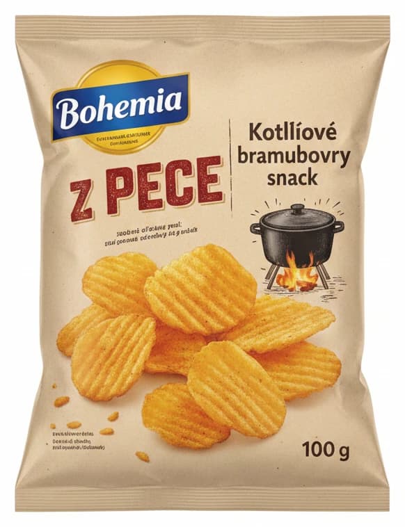 Bohemia Z pece/Kotlíkové bramborový snack 100g