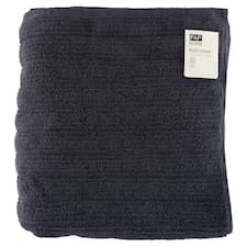 F&F Home Blue Charcoal Ribbed osuška 100 cm x 150 cm