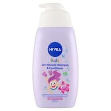 Nivea Kids Magic Berry Scent Dětský sprchový gel, šampon a kondicionér 3 v 1 500ml