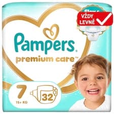 Pampers Premium Care Velikost 7, 32 Plenek, 15kg+