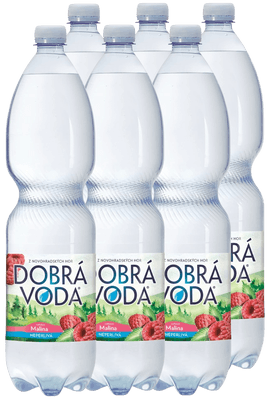 Dobrá voda Neperlivá s příchutí malina 6 x 1.5 L