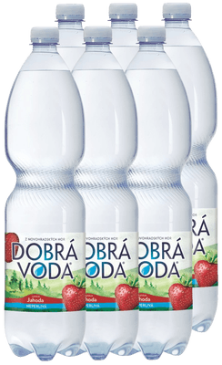 Dobrá voda Neperlivá s příchutí jahoda 6 x 1.5 L