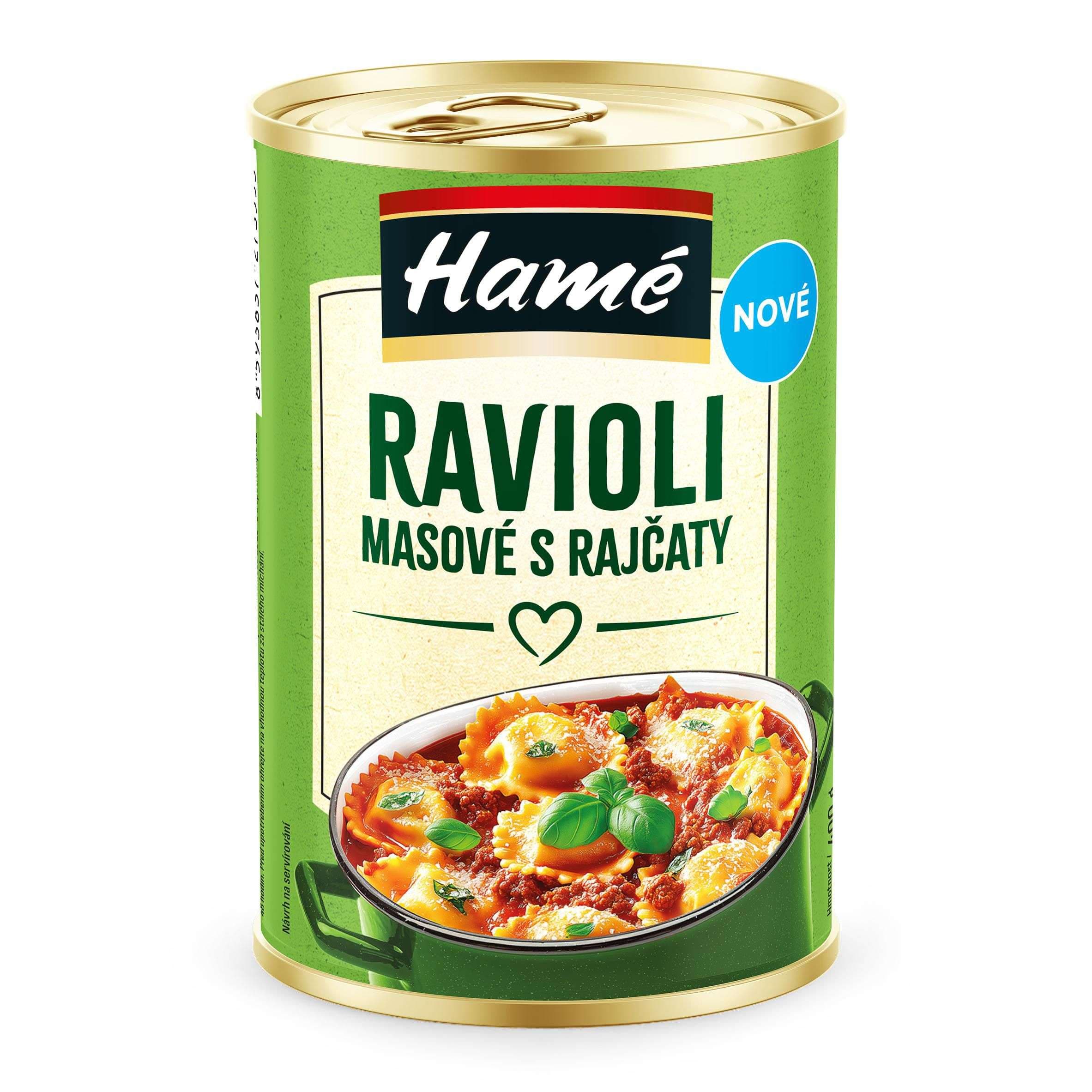 Hamé Ravioli masové s rajčaty 400g