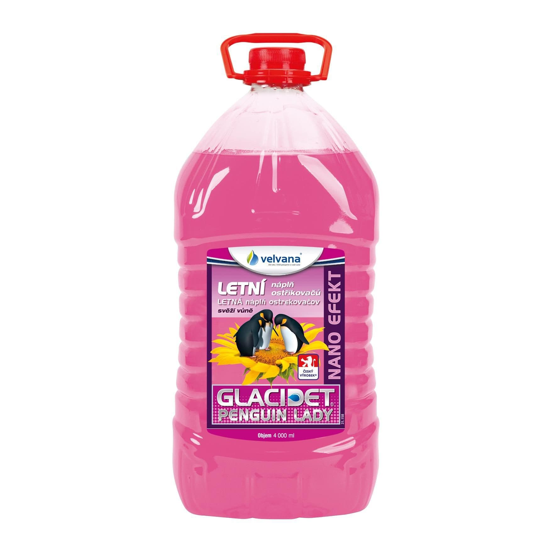 Glacidet Letní směs do ostřikovačů Penguin Lady Nano efekt 4 l