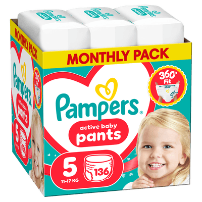 Pampers Plenkové kalhotky Monthly Box, vel. 5 (11-17 kg)