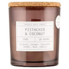 F&F Home Crackle Pistachio & Coconut vonná svíčka 198g