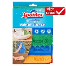 Spontex Microfibre Ultimate Clean Set utěrka 3 ks