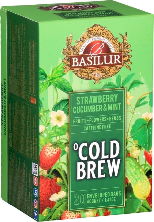 Basilur Cold Brew Strawberry, Cucumber & Mint
