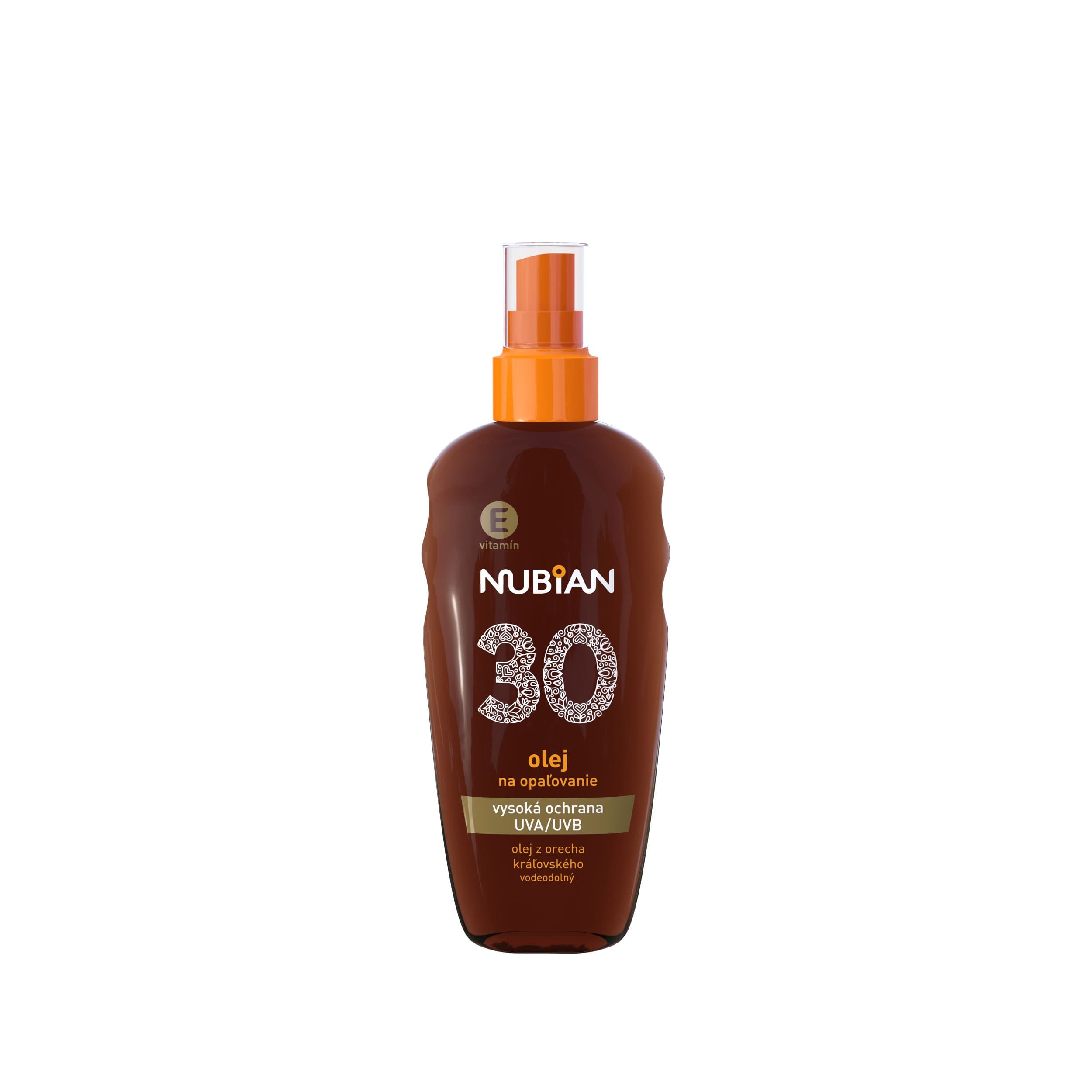 Nubian voděodolný olej na opalování SPF 20 200 ml