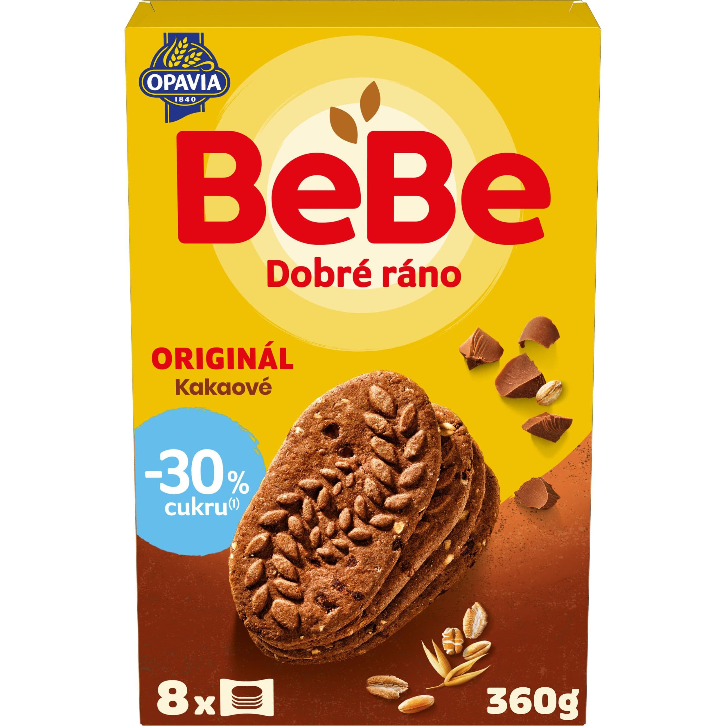 Opavia sušenky BeBe Dobré Ráno kakaové  -30% cukru 360g