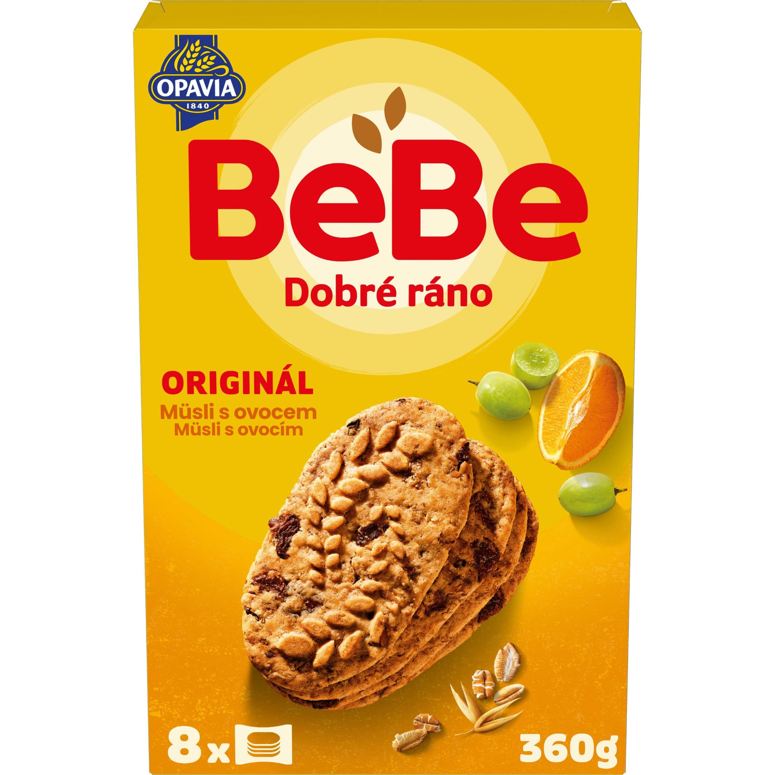 Opavia sušenky BeBe Dobré Ráno müsli a ovocem 360g