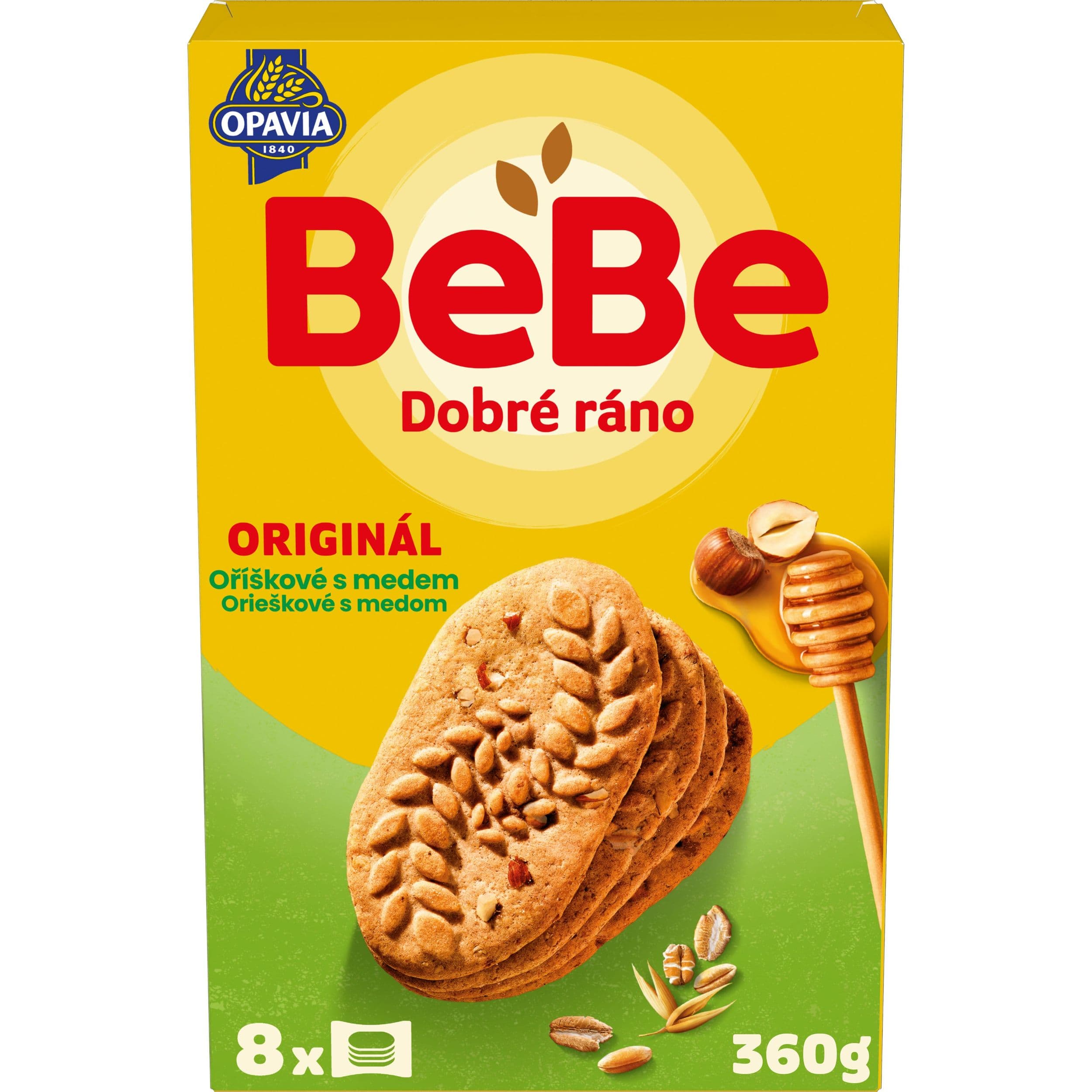 Opavia sušenky BeBe Dobré Ráno oříškové s medem 360g