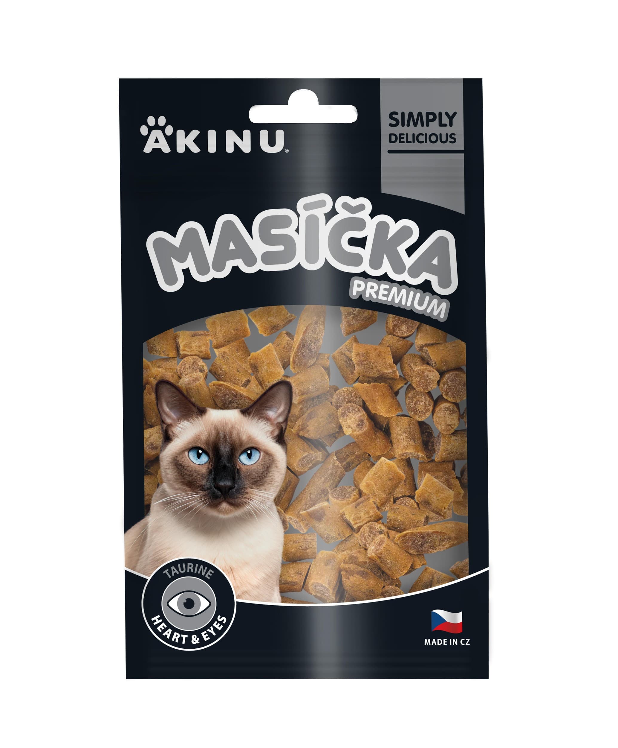 Akinu Masíčka Premium Heart & Eyes pamlsek pro kočky 50 g