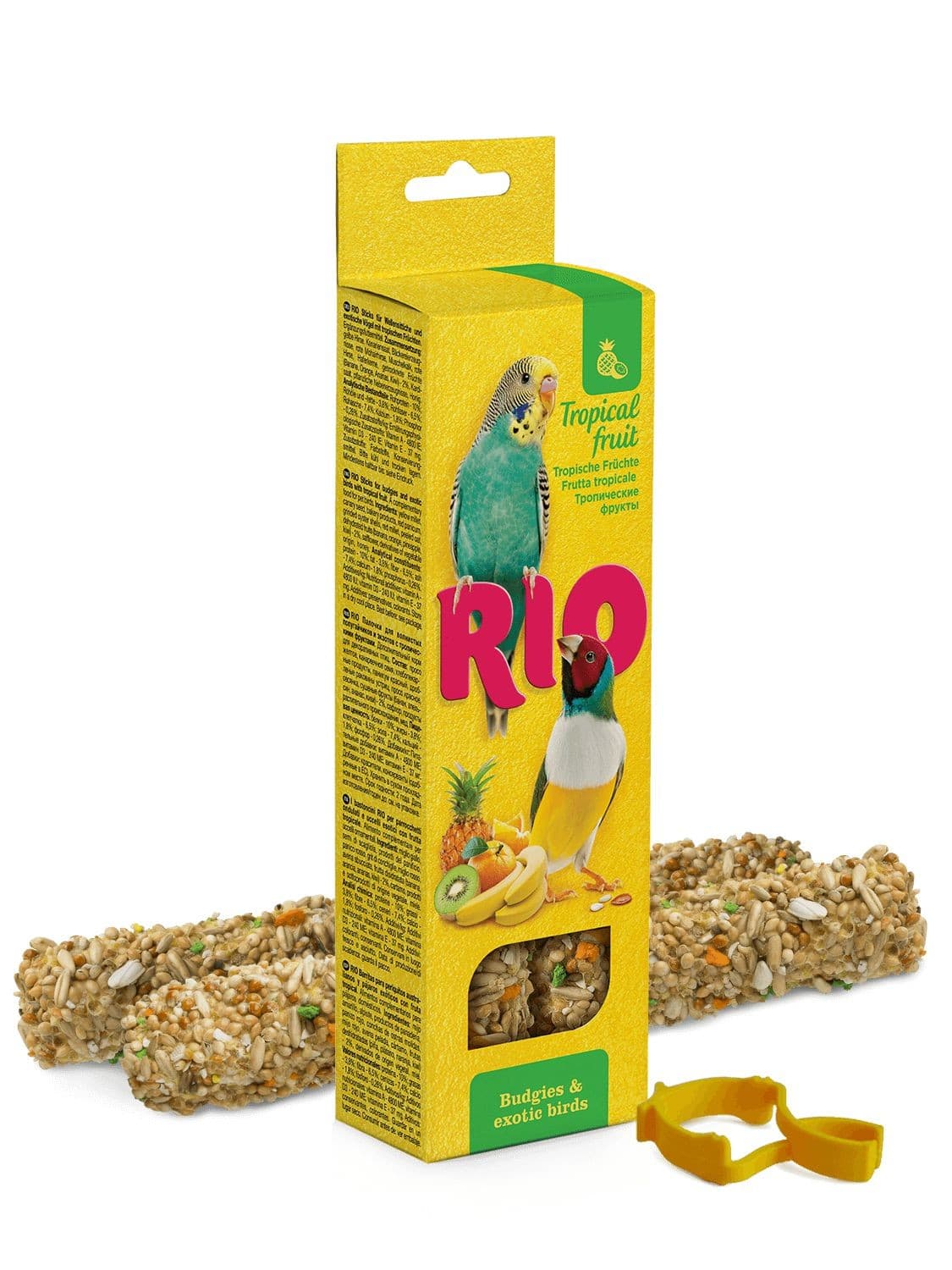 RIO tyčinky pro andulky a drobné exoty s tropickým ovocem 2 x 40 g