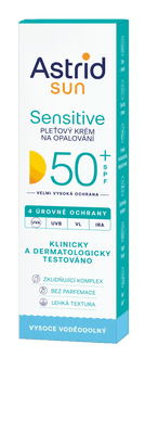 Astrid SUN Pleťový krém na opalování Sensitive SPF 50+