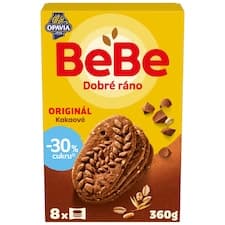 Opavia sušenky kakaové BeBe Dobré Ráno -30% cukru 8 x 45g (360g)