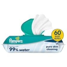Pampers 99 % Vody Dětské Čisticí Ubrousky 1 Balení 60 Ubrousků = 60 Dětských Čisticích Ubrousků