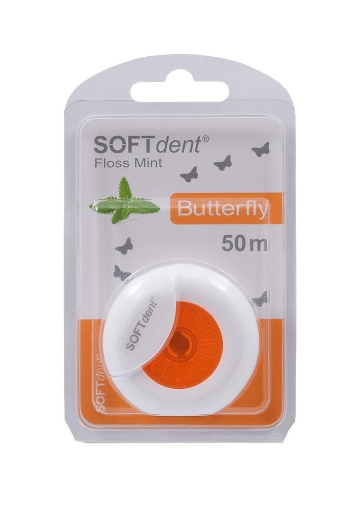 SOFTdent Butterfly dentální nit s mátou