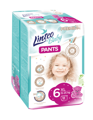 Linteo Baby Pants Premium XL (15–25 kg), vel. 6