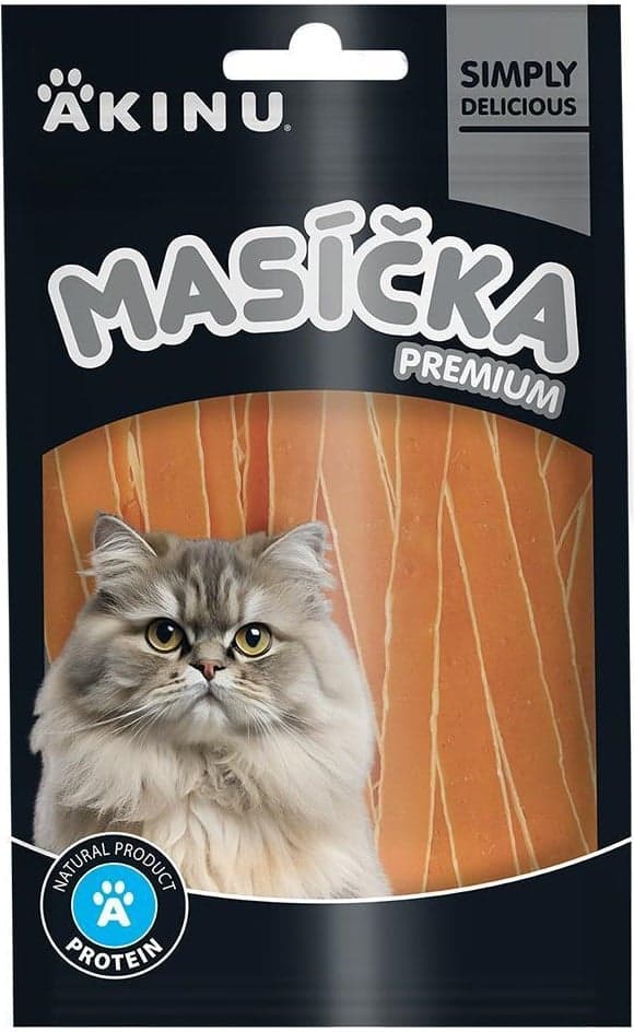 Akinu Masíčka Premium mini proužky losos s treskou pro kočky