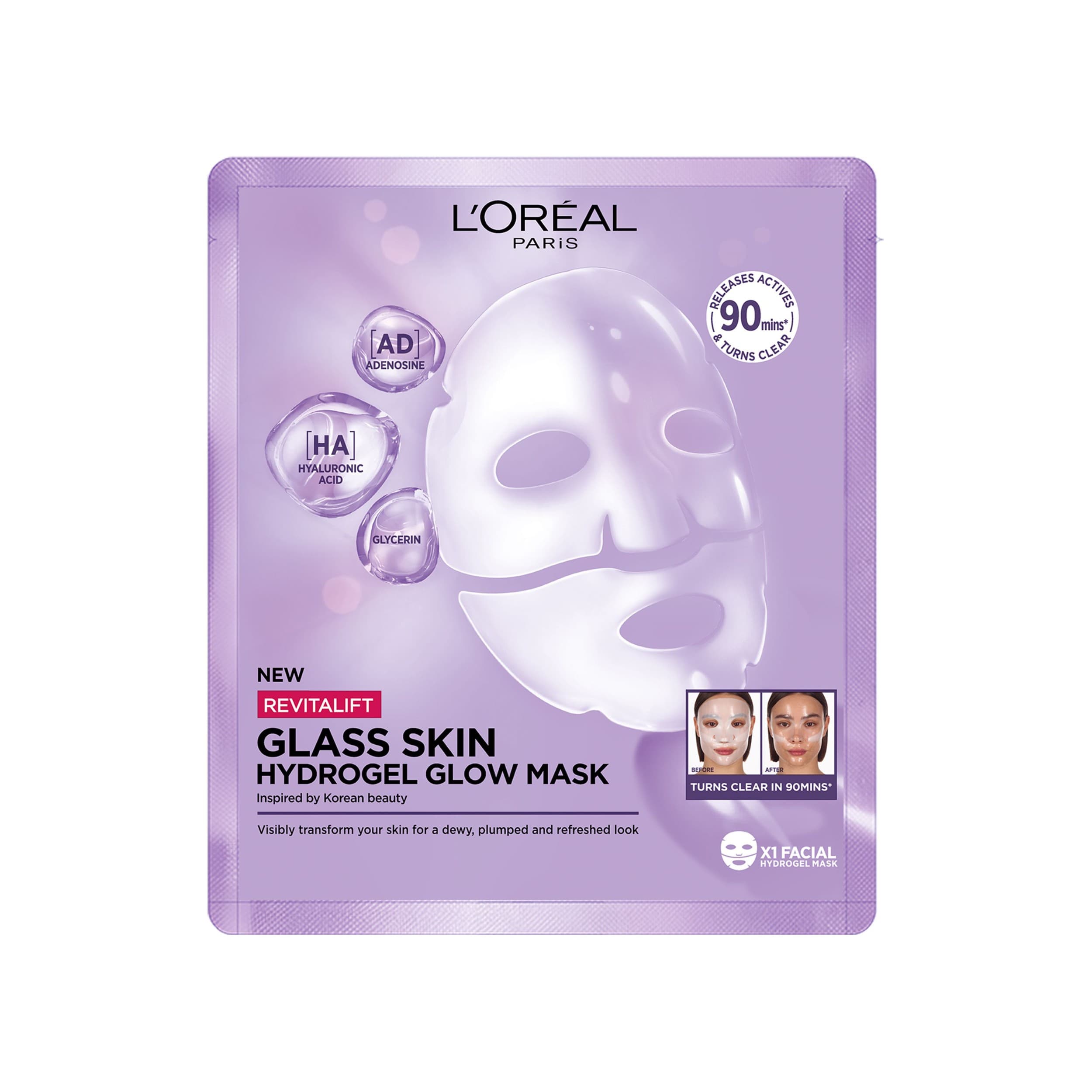 LOR FILLER GLASS SKIN CRYSTAL JELLY MASK, 1PC