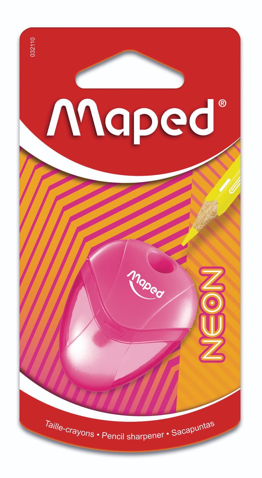 Maped I-gloo Neon - ořezávátko - 1 otvor, blistr, mix barev