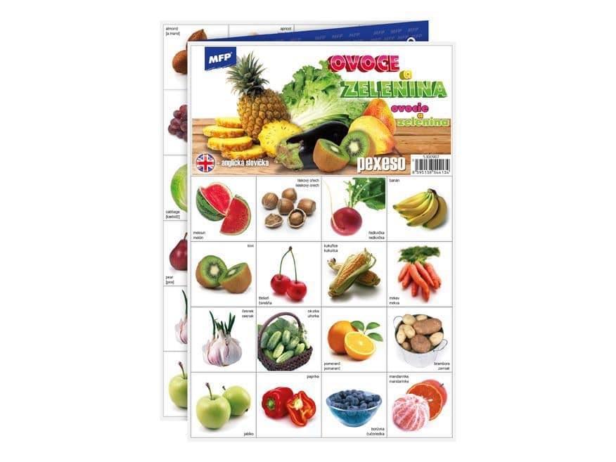 MFP Pexeso 3xA4 Ovoce a zelenina