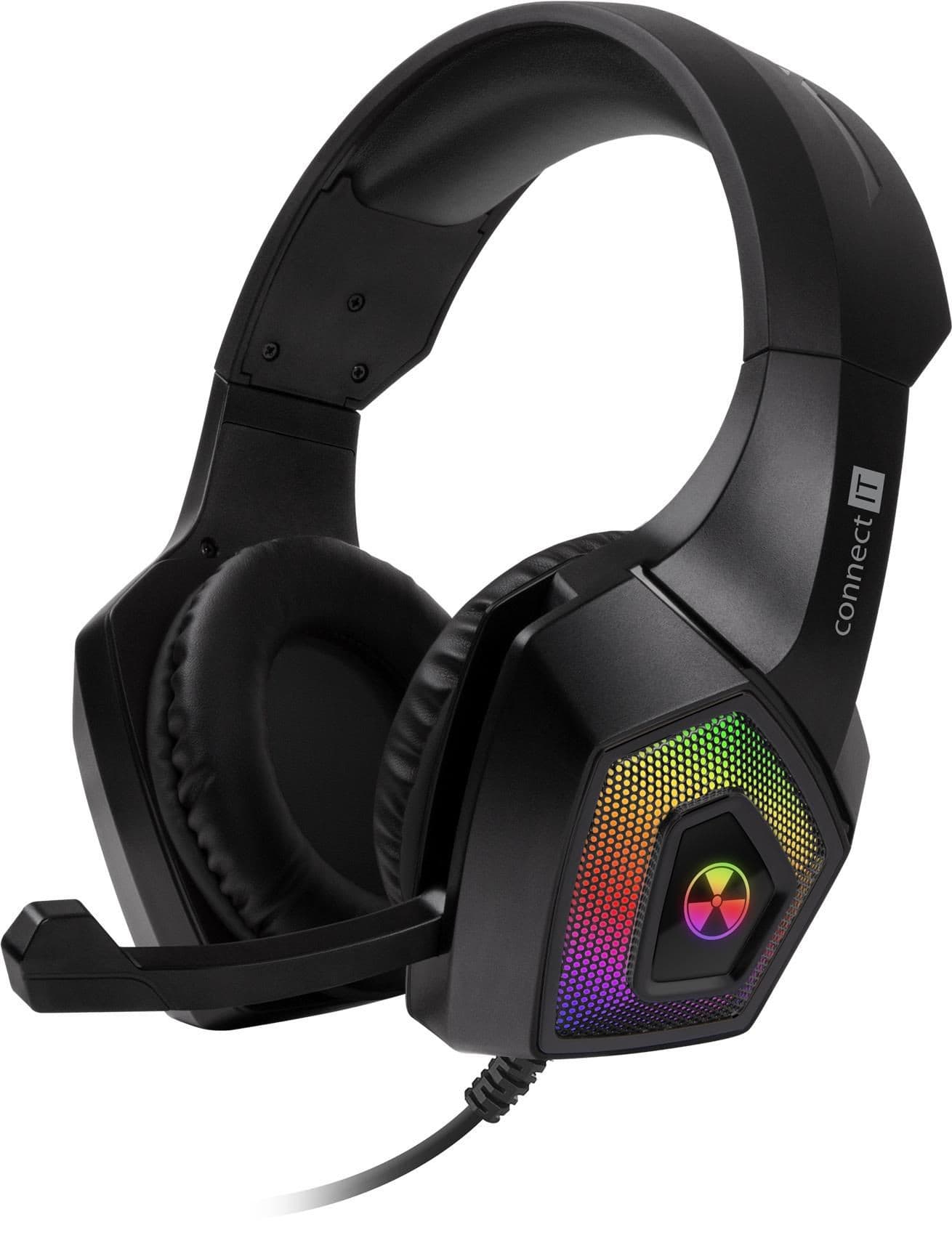 Connect IT sluchátka  Battle RGB černá