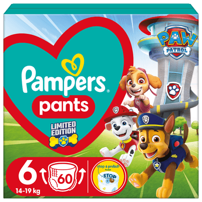 Pampers Pants Plenkové kalhotky Tlapková patrola vel. 6 (14-19kg)