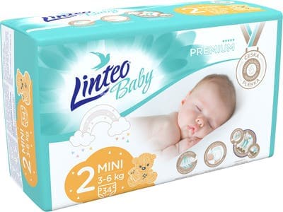 Linteo Baby Prémium Mini vel. 2 (3-6kg) 34.0 ks