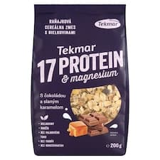 Tekmar 17 Protein & Magnesium snídaňová cereální směs s čokoládou a karamelem 200g
